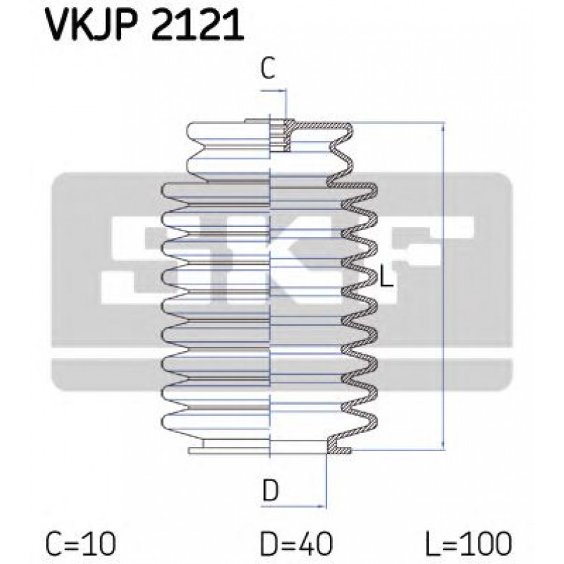 VKJP 2121 SKF - Пильовик привідного валу